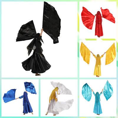 1 Pairs Elliptic Worship Flags For Dance Praise Church Flags With