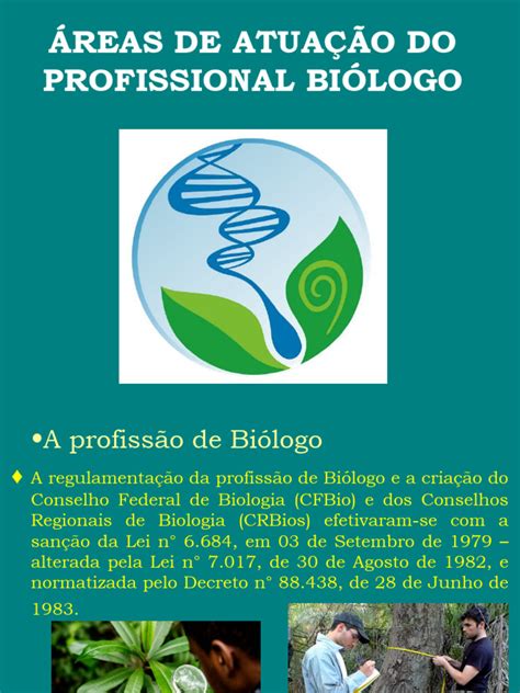 Áreas de Atuação Do Profissional Biólogo | PDF | Biotecnologia | Biologia