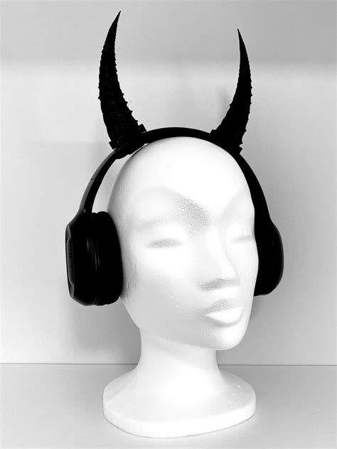 Demon Horns For Headphones Headset And Cosplay Props Twitch Etsy