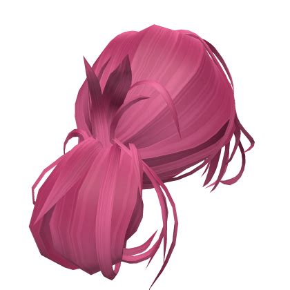 Messy Lush Grunge Low Bun Hot Pink Roblox