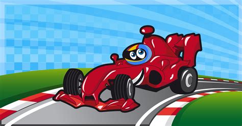 Formula 1 Race Car Cartoon Character Behance