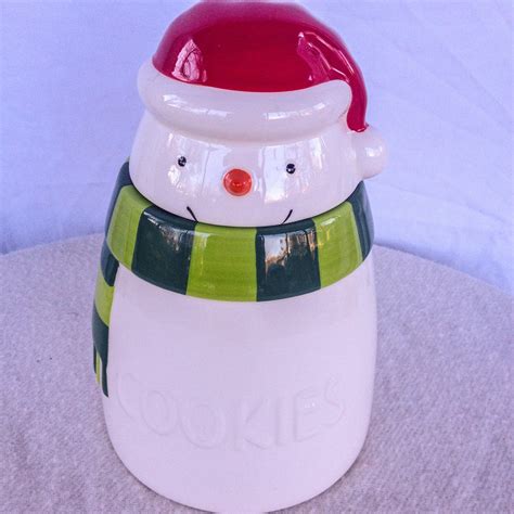 Vintage Hallmark Snowman Cookie Jar Free Shipping Etsy