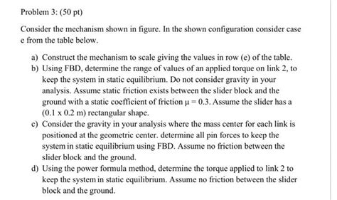 Solved Consider the mechanism shown in figure. In the shown | Chegg.com