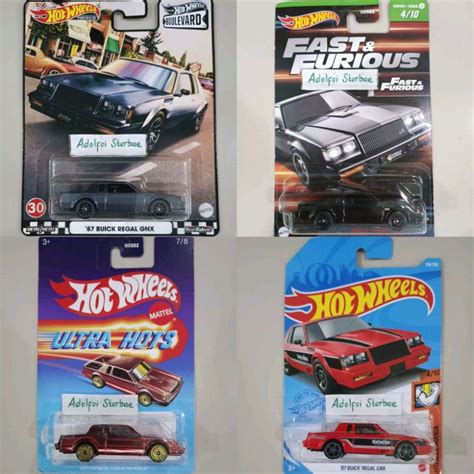 Hotwheels Hot Wheels Buick Regal Gnx Black Wow Exhaust Muscle Mania Premium Boulevard Real