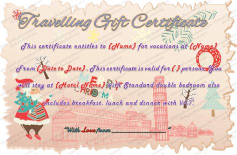 Vacation T Certificate Template