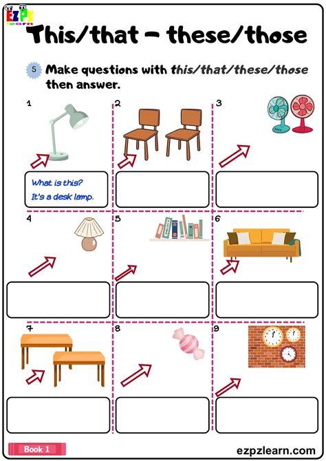 This/That These/Those Write the Questions and Answers Grammar Worksheet