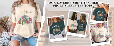 Book Lovers T Shirt Women I Have No Shelf Control Graphic Tee Book Reading Shirt Cute Book Lover