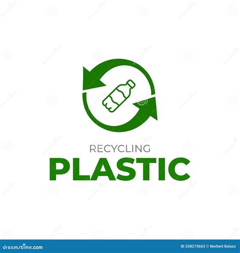 Plastic Recycling Logo Template Waste Plastic Recycling Icon Stock