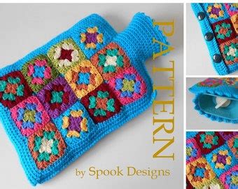Crochet Hot Water Bottle Cover Pattern Etsy