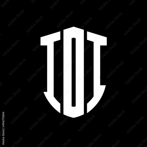 IDI letter logo design. IDI modern letter logo with black background ...