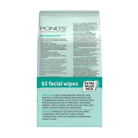 Ponds Hydrate Facial Wipes 65 Ct Shipt