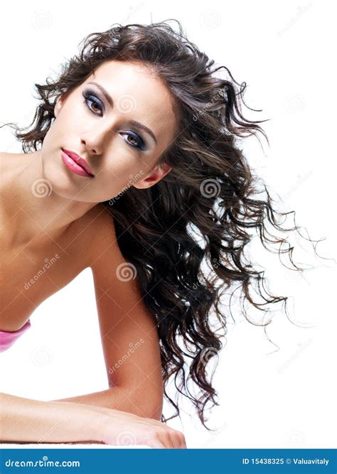Fronte Di Bella Donna Del Brunette Immagine Stock Immagine Di Faccia Ragazza