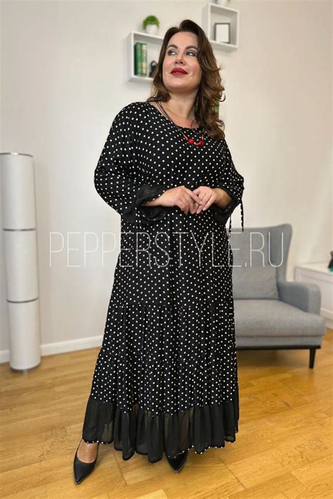 Купить женское платье большого размера PepperStyle P2315-0357 с ...