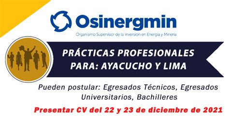 Convocatoria Osinergmin Practicantes Empleos