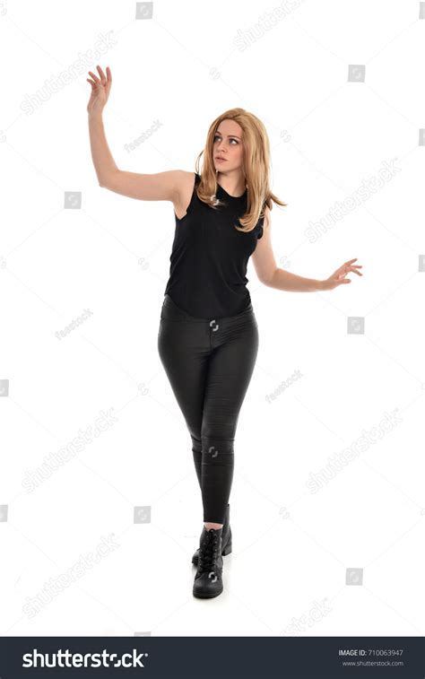Full Length Portrait Blonde Girl Wearing Stock Photo 710063947 Shutterstock