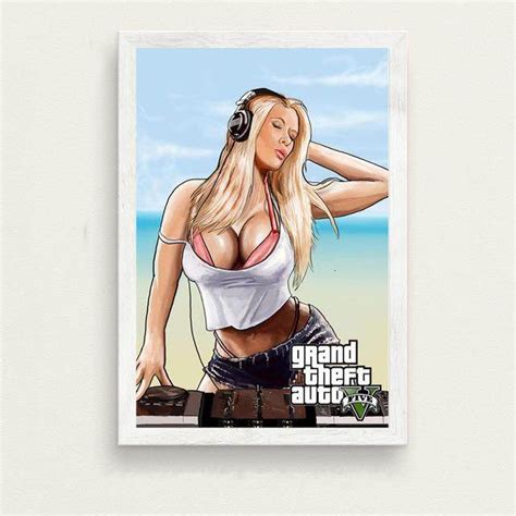 Game Cover Grand Theft Auto Bikini Hot Girl Gta Poster And Print Canvas Painting Art Wall