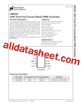 LM5030 Datasheet PDF National Semiconductor TI