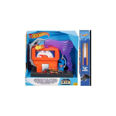 Mattel Λαμπάδα Hot Wheels City Βασικές Πίστες Downtown Speedy Fuel Stop FRH FRH Toys