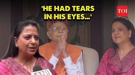 He Had Tears In His Eyes Daughter Son Of Bjp Veteran Lk Advani