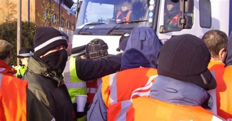 Tesco Drivers Blockade Doncaster Distribution Centre National Shop