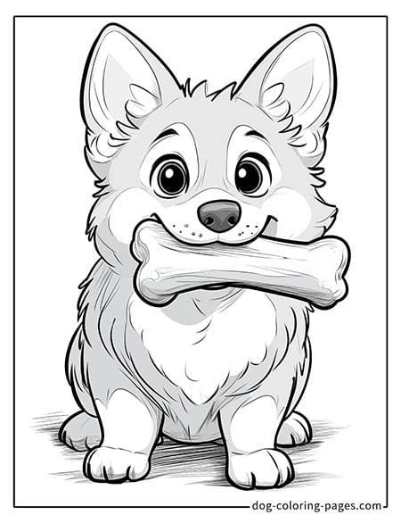 Dog Bone Coloring Page 12 Free Printable Fun For Dog Lovers