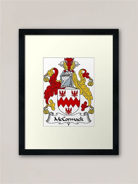 "McCormack Coat of Arms / McCormack Family Crest" Framed Art Print by ...