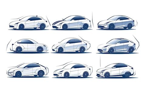 Premium Vector Car Body Mockup Vector Set