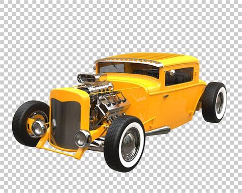 Hot Rod Sur Fond Transparent Rendu 3d Illustration PSD Premium
