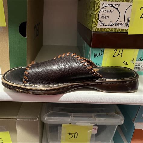 Born Womens Brown And Tan Sandals Depop