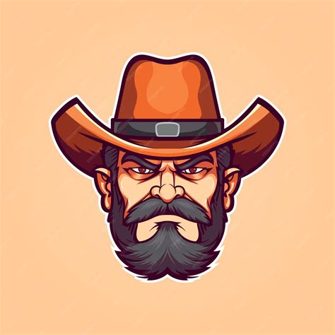 Premium Vector | Texas angry cowboy ranger mascot vector illustration