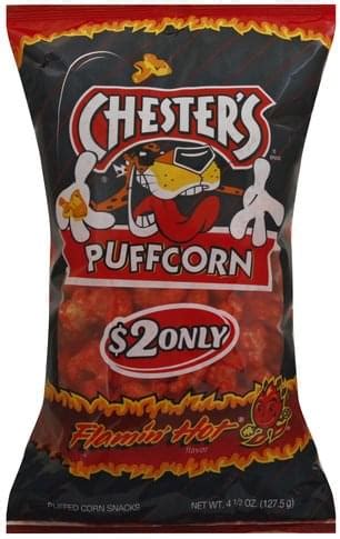 Chesters Flamin Hot Flavor Puffcorn Oz Nutrition Information Innit