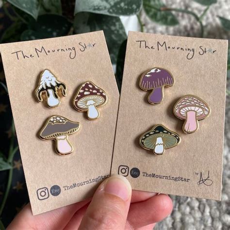 Mini Mushroom Enamel Pin Etsy Stuffed Mushrooms Enamel Pin Etsy Enamel Pin Collection