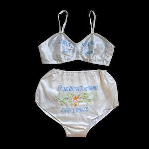 Rare S WWII Lingerie Set S Novelty Bra Panties Etsy