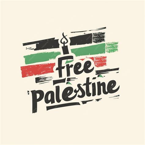 Free Palestine Poster Flag with Typography | Premium AI-generated image