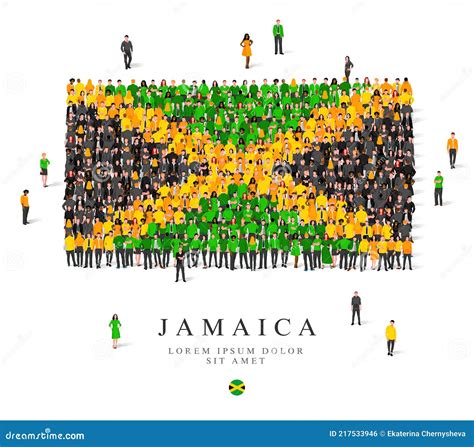 Jamaica People Icon Map Stylized Vector Silhouette Of Jamaica