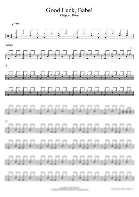 악보 Chappell Roan Good Luck Babe by COPYDRUM