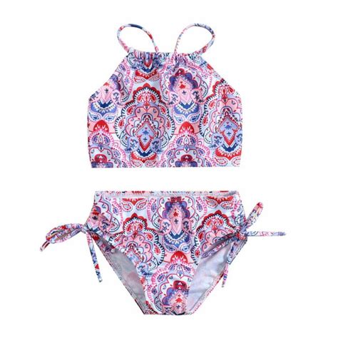 Gyratedream Girls Two Piece Bikini Swimsuit Set With Upf Sun Protection Years Walmart