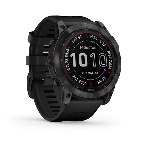 Garmin Fenix 7X Sapphire Solar (Black DLC Titanium with Black Band ...