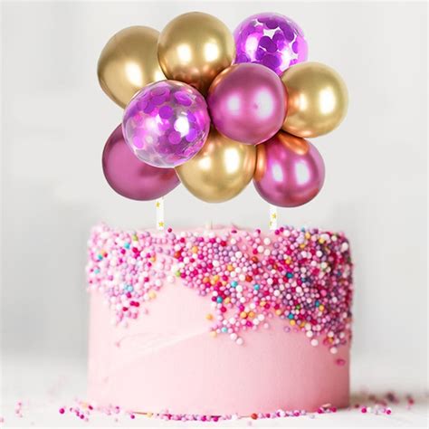 10pcs 5inch Balloons Thick Reusable Emulsion Rose Gold Cake Topper