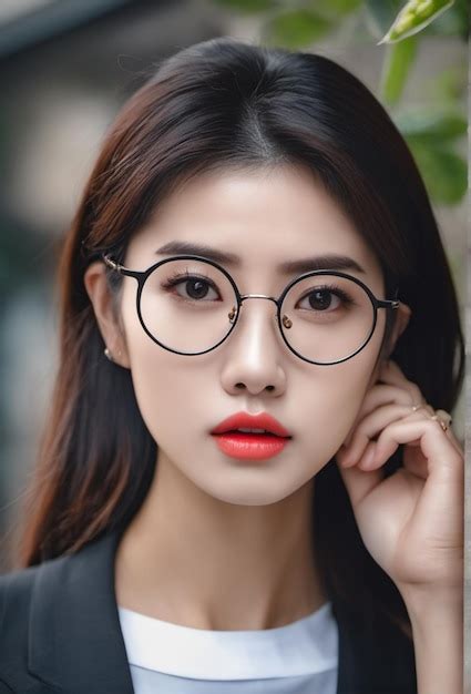 Premium Ai Image Photo Of Model Asian With Work Suit And Eyeglass