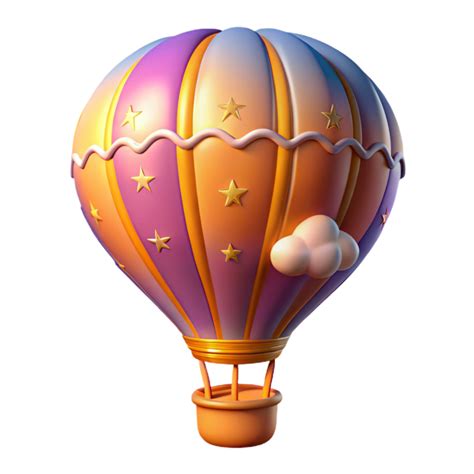 Whimsical Hot Air Balloon Png