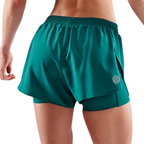 Buy Skins Womens Series 3 X Fit 2 In 1 Shorts Teal
