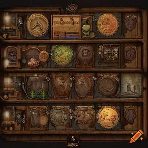 Inventory Screen In A Steampunk Rpg Game On Craiyon