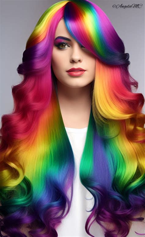 Pin By Rodolfo Castillo Rivera On Rainbow Girls Unicorn Hair Color