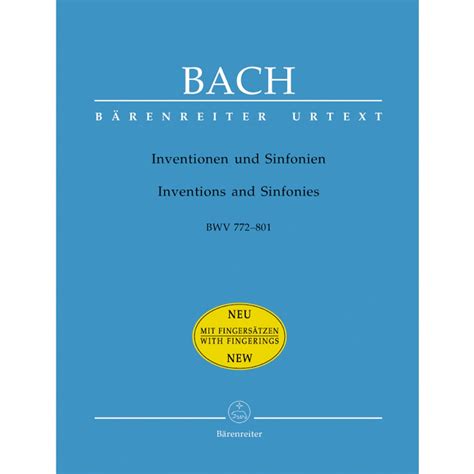 Bach Johann Sebastian Inventions And Sinfonias Bwv 772 801 Ba5241 Shopee Thailand