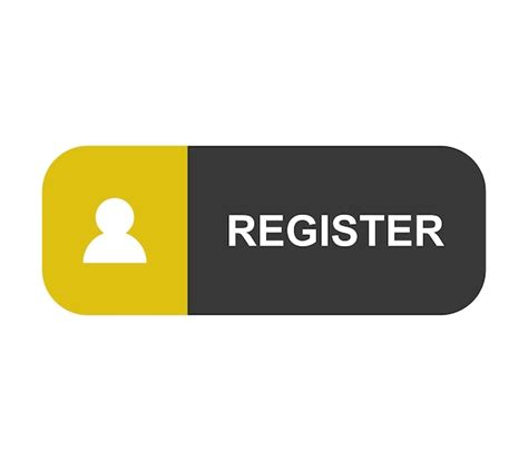 premium vector register button