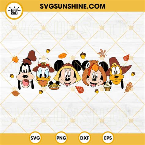 Mickey Sunflower Svg Disney Fall Svg Thanksgiving Svg
