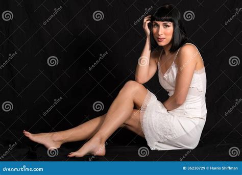 Brunette Stock Image Image Of Petite Gorgeous Slip 36230729