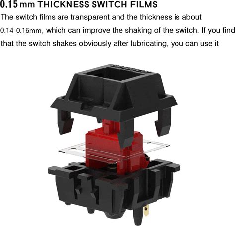 120/pcs Switch Films for Mechanical Keyboard HTV+PC Soft Double Layer ...