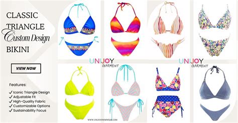 Timeless Elegance Of Triangle Bikini Custom Design Unijoy Reliable Swimwear Activewear
